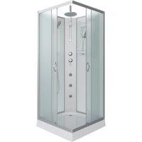 Душевая кабина Niagara Classic NG-1101-14BKTG 90х90 см, без крыши, с гидромассажем и тропическим душем