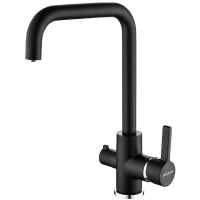 Смеситель для кухни Paulmark Logas Lo213021-418, черный металлик