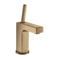 Смеситель Axor Citterio для раковины 110, на 1 отв., излив: 10.4cм., с донным клапаном, цвет: шлифованная бронза