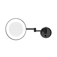 Косметическое зеркало Bertocci Зеркало косметическое, настенное, круглое, LED-подсветка, выключ., 3-х кратное увелич., цвет: черный матовый