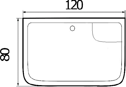 душевой поддон wemor sena 120×80x50 s 10000002325 белый