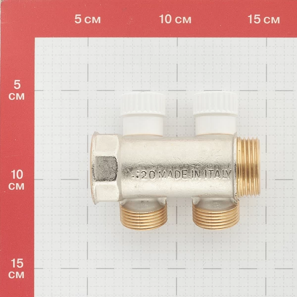 коллектор stout 1 вр(г) х 2 выхода 3/4 нр(ш) ек х 1 нр(ш) (smb 6851 013402)