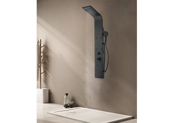 душевая панель aquanet galaxy black ap40-04 237439 черный матовый душевая панель aquanet galaxy black ap40-04 237439 черный матовый