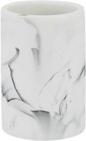 Стакан для зубных щёток Kassatex Arabesco white/black
