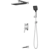 Душевой комплект IDDIS Parker PARSB03i68 339,4x189,4 мм, со смесителем, хром