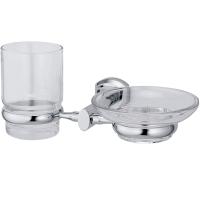 Стакан для зубных щеток WasserKRAFT Oder K-3026 с мыльницей, цвет хром
