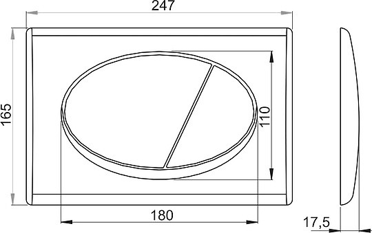 кнопка для инсталяции alcaplast alca m71 цвет хром