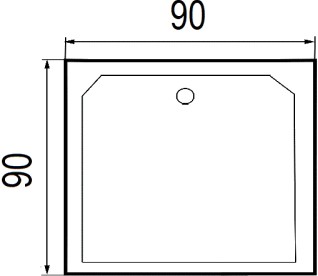 душевой поддон wemor 90×90x38 s 10000002983 белый