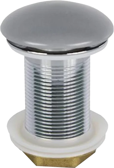 Донный клапан SantiLine SL-121 для раковины, без перелива, матовый серый