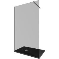 Душевая перегородка Allen Brau Infinity 1 120 3.21022.BBA.T профиль черный браш стекло тонированное