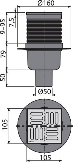 душевой трап alcaplast apv32