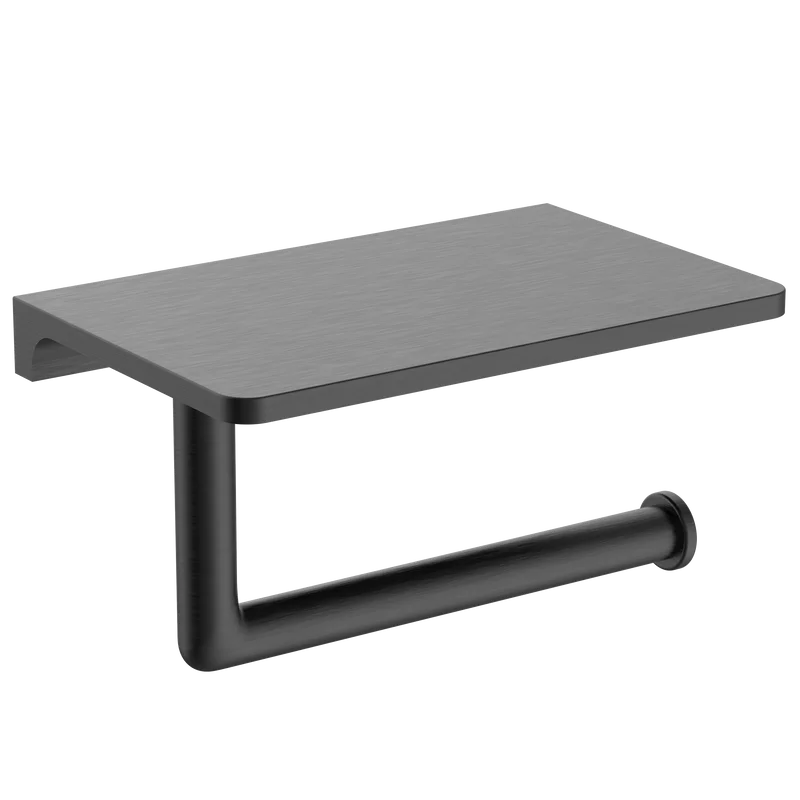 Держатель туалетной бумаги Raglo R320.03.09 с полкой для телефона, графит