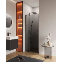 Душевая дверь Cezares Slider SLIDER-B-1-70/80-GRIGIO-GM 70-80 см, профиль оружейная сталь матовый, стекло графитовое