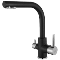 Смеситель для кухни Paulmark Essen Es213011-418, черный металлик/ хром