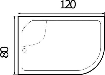 душевой поддон wemor 120×80x44 l 10000002237 белый