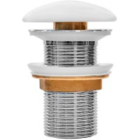 Донный клапан Iddis Optima Home OPHWM00i88 для умывальника без перелива, белый матовый