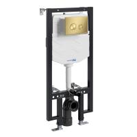 Система инсталляции для унитазов WasserKraft Vils 56TLT.010.ME.MG01 с кнопкой смыва, цвет золото матовое