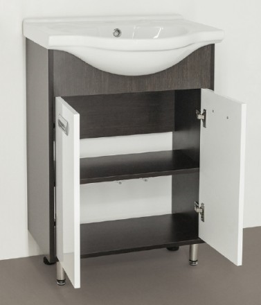 тумба под раковину style line эко стиль w 9 байкал 60 белая венге