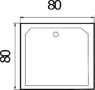 душевой поддон wemor tana 80×80x14 s 10000003004 белый