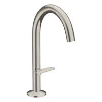 Смеситель для раковины Axor One Sel 170 48020800, на 1 отв., со сливом Push-Open, сталь