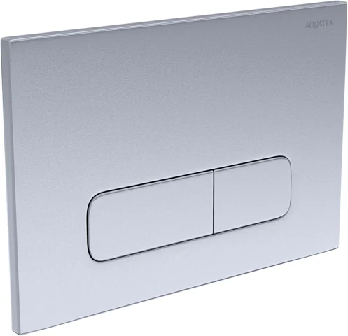 клавиша для инсталляции aquatek kdi-0000014 для унитаза, пластик, хром матовая