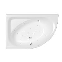 Акриловая ванна Whitecross Aquarella 170x110 L 0108.170110.100.RELAX.CR цвет Белый с гидромассажем форсунки Хром