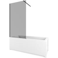 Шторка на ванну Allen Brau Infinity 3 80 3.21064.BBA.T профиль черный браш стекло тонированное