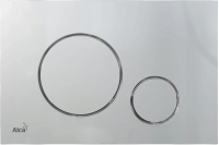 Кнопка для инсталляции AlcaPlast Thin M672 для унитаза, пластиковая, хром матовый