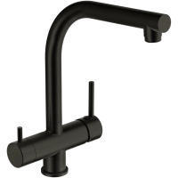 Смеситель для кухни Cersanit Crea A68223 с подключением к фильтру, черный матовый