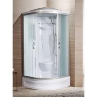Душевая кабина River Rein 90x90x26 МТ 10000001307 профиль Матовый хром задняя стенка Белая Душевая кабина River Rein 90x90x26 МТ 10000001307 профиль Матовый хром задняя стенка Белая