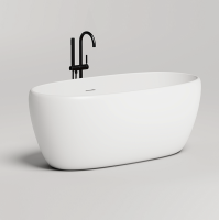 Ванна отдельностоящая 150х75 cм.Salini Luce 100122M мат-л: S-stone, цвет: матовый белый