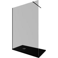 Душевая перегородка Allen Brau Infinity 1 140 3.21028.BBA.T профиль черный браш стекло тонированное