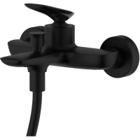 Смеситель для ванны AQUAme Como AQM6512MB с душевым гарнитуром, черный матовый