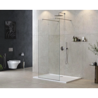 Душевая перегородка Cezares Liberta LIBERTA-L-2-100-120-C-Cr 100 см, профиль хром, стекло прозрачное