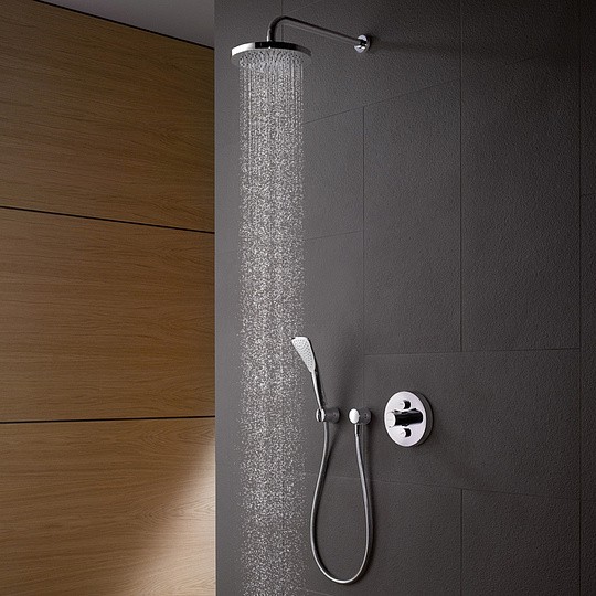 смеситель для душа kludi push 388120538 с термостатом