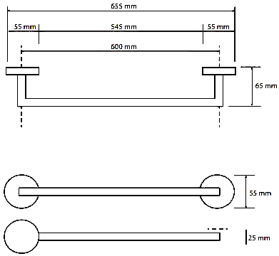Полотенцедержатель Bemeta Graphit 156204042 Антрацит матовый