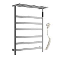 Полотенцесушитель электрический с полкой WONZON & WOGHAND ESSEN, брашированный никель (WW-A403-BR)