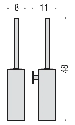 Ёршик для унитаза Colombo Design Look B1627.CR ABS Ёршик для унитаза Colombo Design Look B1627.CR ABS