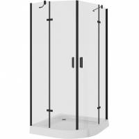 Душевой уголок Niagara Nova NG-6816-08 BLACK 100×100 профиль черный, стекло прозрачное