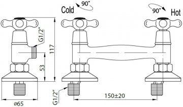 смеситель для душа cezares retro retro-c-d-blc белый глянцевый