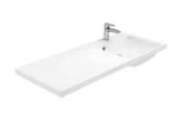 Раковина Aquanet Нота 120 R NEW НФ-00014537 / 00239568 над стиральной машиной, крыло слево, 120x48.2 см, белая