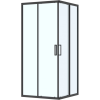 Душевой уголок Roca Leon ZRU9307671 89x89 см, профиль черный матовый, стекло прозрачное