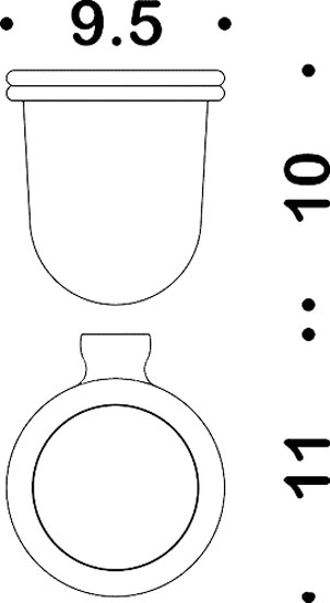Стакан для зубных щеток Colombo Design Luna B0102 подвесной, хром|матовое стекло