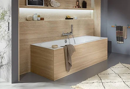 квариловая ванна villeroy & boch oberon 2.0 ubq170obr2dv-01 170x75 см, встраиваемая, цвет альпийский белый, на ножках, со сливом-переливом, фурнитура белая