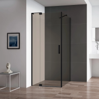 Душевой уголок Cezares Slider 110x90 SLIDER-AH-1-90-100/110-BR-NERO профиль Черный матовый стекло бронзовое
