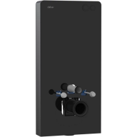 Инсталляция для унитаза Abber AC0107MB с кнопкой смыва, черный
