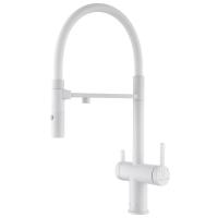 Смеситель для кухни с подключением к фильтру Paulmark Gravity Gr213188-431 белый