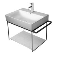 Duravit DuraSquare Металлическая консоль подвесная 665х451 мм, для раковины 235360, Полотенцедержатель левый/правый, хром