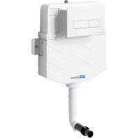 Смывной бачок WasserKRAFT Aller 10TLT.031.ME.WM03 для унитаза с Белой матовой клавишей смыва