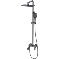 Душевая система Wonzon & Woghand Fit WW-88739009-BGM 300x200 мм, со смесителем, темный графит матовый